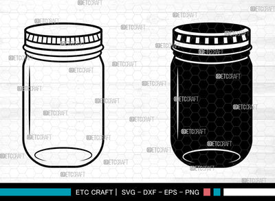 Mason Jars SVG, Mason Jars SVG, Glass Jar Svg, Floral Mason Jar Svg, Ball Jar Svg, Canning Jar Svg, Mason Jars SVG ETC Craft 