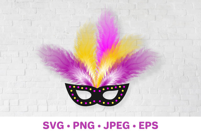 Masquerade mask and feathers sublimation. Carnival party Sublimation LaBelezoka 