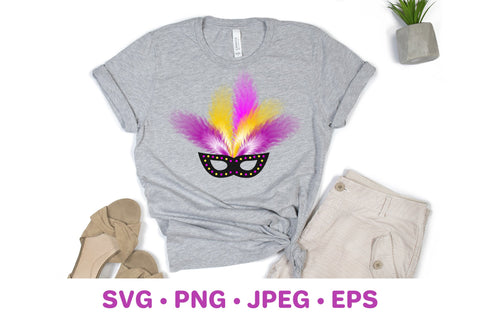 Masquerade mask and feathers sublimation. Carnival party Sublimation LaBelezoka 