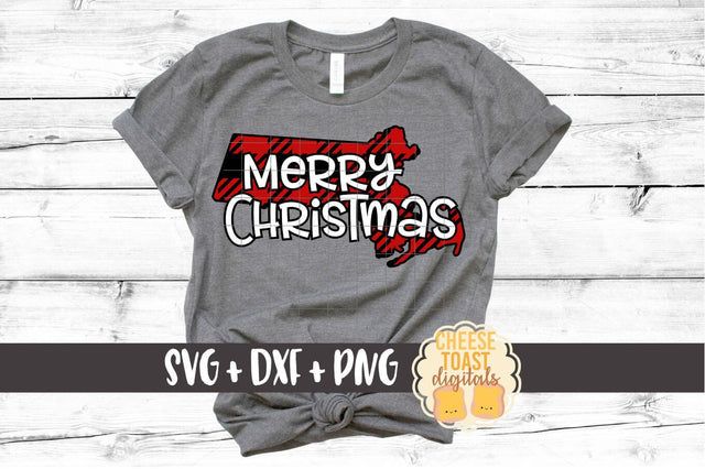 Massachusetts - Buffalo Plaid State - SVG PNG DXF Cut Files SVG Cheese Toast Digitals 