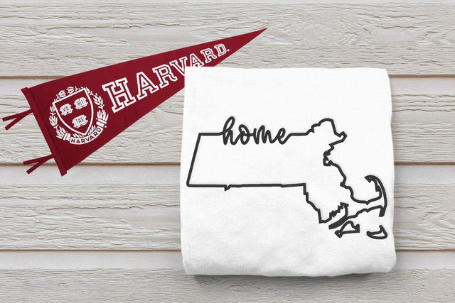 Massachusetts Home State Outline Embroidery Embroidery/Applique DESIGNS Designed by Geeks 