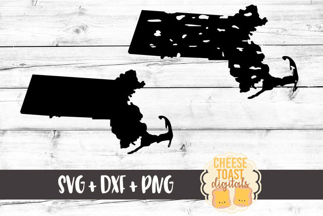 Massachusetts - Solid & Grunge SVG Cheese Toast Digitals 