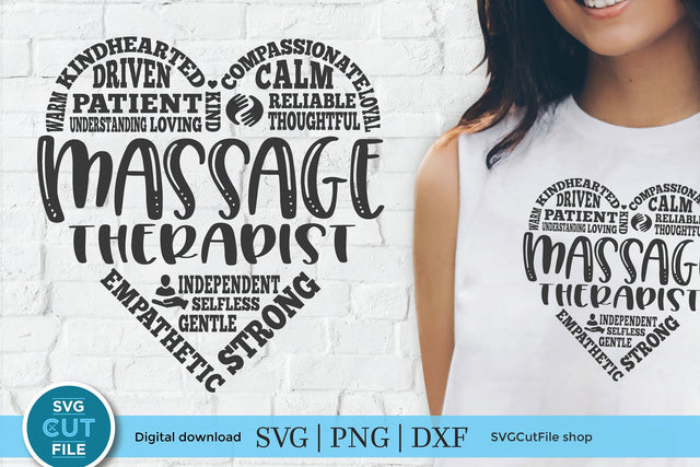 Massage Therapist svg, Masseuse svg, Certified Massage Practitioner svg, CMP svg, heart words svg, licensed, Cricut, Silhouette, svg dxf png SVG SVG Cut File 