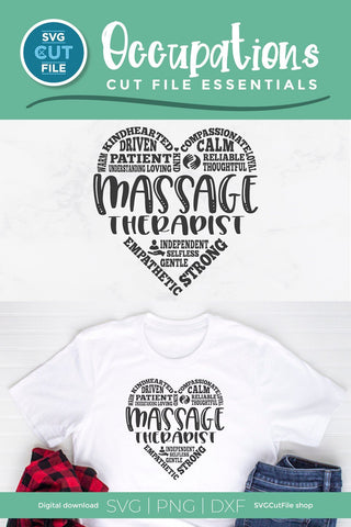 Massage Therapist svg, Masseuse svg, Certified Massage Practitioner svg, CMP svg, heart words svg, licensed, Cricut, Silhouette, svg dxf png SVG SVG Cut File 