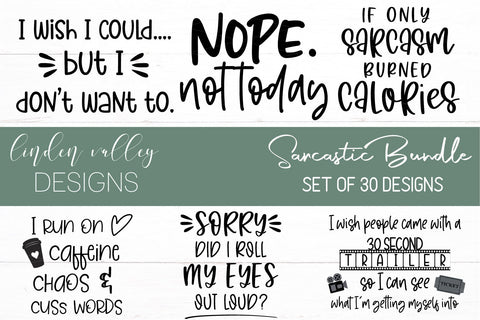 Massive Sarcastic Bundle-Funny Svg Bundle-Sarcastic Svg Bundle SVG Linden Valley Designs 