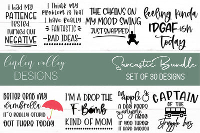 Massive Sarcastic Bundle-Funny Svg Bundle-Sarcastic Svg Bundle SVG Linden Valley Designs 