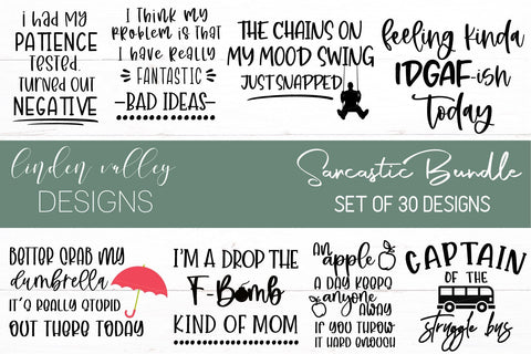 Massive Sarcastic Bundle-Funny Svg Bundle-Sarcastic Svg Bundle SVG Linden Valley Designs 