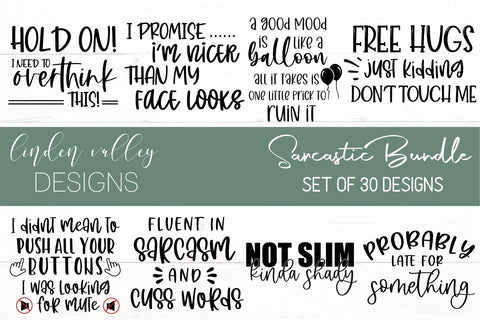 Massive Sarcastic Bundle-Funny Svg Bundle-Sarcastic Svg Bundle SVG Linden Valley Designs 