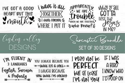 Massive Sarcastic Bundle-Funny Svg Bundle-Sarcastic Svg Bundle SVG Linden Valley Designs 