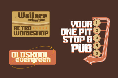 Masteng | Groovy Retro Font Font twinletter 