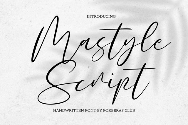 Mastyle Script Font Forberas 