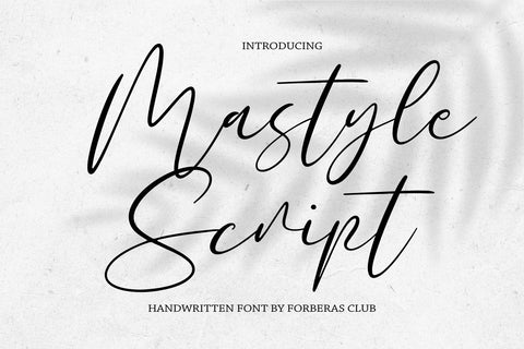 Mastyle Script Font Forberas 