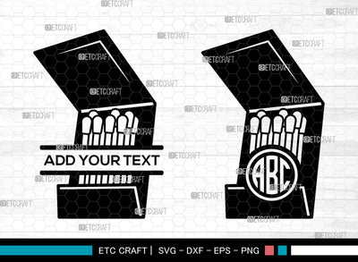 Match And Matchbox Monogram SVG, Circle Monogram Svg, Wooden Matches Svg, Match Stick Svg, Matches Svg, Matchbox Icon Svg, Match And Matchbox SVG ETC Craft 