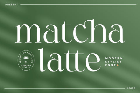 Matcha Latte Font Zeenesia Std 