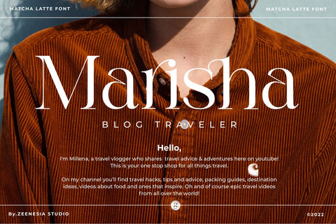 Matcha Latte Font Zeenesia Std 