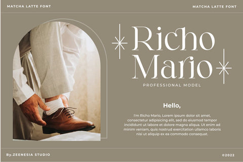 Matcha Latte Font Zeenesia Std 