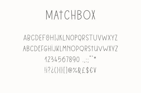 Matchbox Font Sunday Nomad 