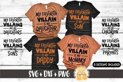 Matching Family Halloween SVG Designs - My Favorite Villain Set SVG Cheese Toast Digitals 