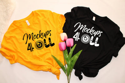 Matching Gold and Black Bella Canvas 3001 T-Shirt Mockup,Lifestyle Mockup Shirt,Real Photo Mockup,Flat Lay Tshirt,Bella Canvas Mockup,Matching Mockup Mock Up Photo ArtStudio 