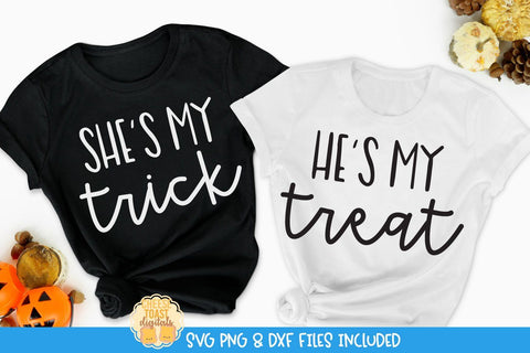 Matching Halloween SVG - She's My Trick | He's My Treat SVG Cheese Toast Digitals 