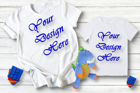 Matching T-Shirt Mockup Bundle, Kids Design Bundle, White onesie, toddler Bodysuit Mockup, Digital Mock Ups,Flat lays image,Instant Download Mock Up Photo ArtStudio 
