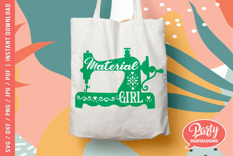 MATERIAL GIRL | old singer SVG SVG Partypantaloons 