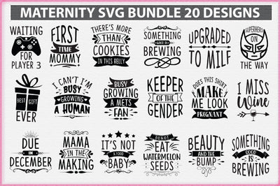 Maternity Svg Bundle 20 Designs SVG Creativeart88 