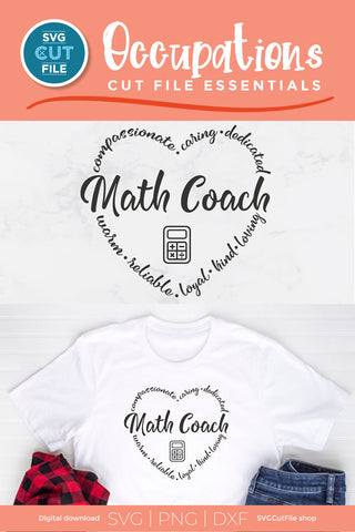 Math Coach svg for Cricut SVG SVG Cut File 