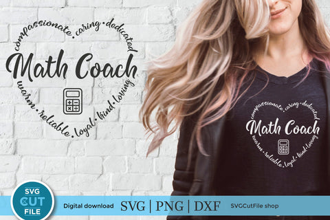 Math Coach svg for Cricut SVG SVG Cut File 