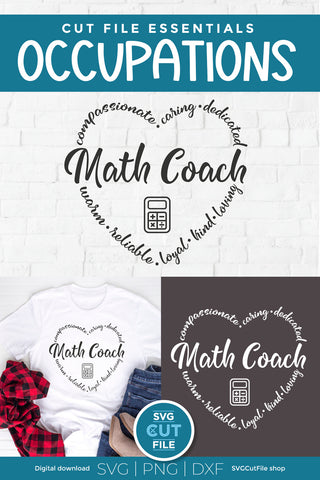 Math Coach svg for Cricut SVG SVG Cut File 