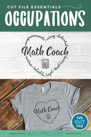 Math Coach svg for Cricut SVG SVG Cut File 