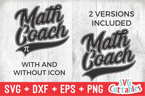 Math Coach svg - Math Teacher - Occupation - Swoosh - svg - dxf - eps - png - Cut File - Silhouette - Cricut - Digital Download SVG Svg Cuttables 