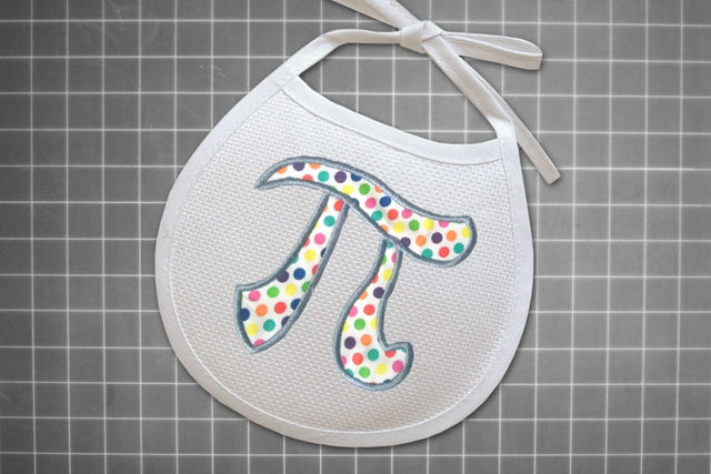 Math Pi Symbol Applique Embroidery Embroidery/Applique Designed by Geeks 