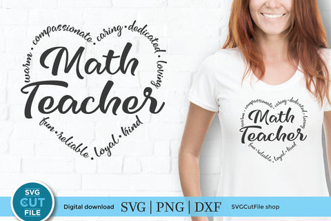 Math teacher svg SVG SVG Cut File 
