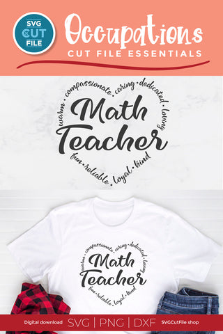 Math teacher svg SVG SVG Cut File 