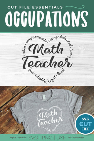 Math teacher svg SVG SVG Cut File 
