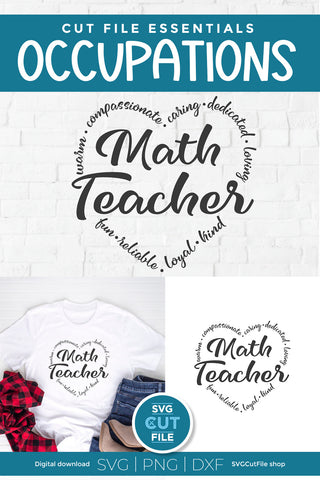 Math teacher svg SVG SVG Cut File 