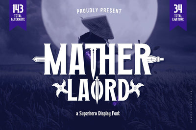 Mather Laord | Display Hero Font Font twinletter 