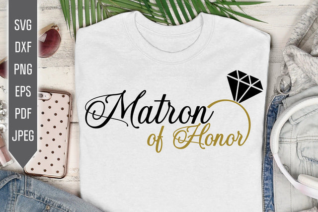 Matron of Honor Svg. Bridesmaid Svg. Bride Squad Svg. Bachelorette Svg. Wedding Party Svg. Bridal Party. Cricut, Silhouette, Dxf ,Eps, Png SVG Mint And Beer Creations 