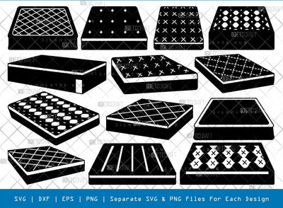 Mattress Silhouette, Mattress SVG, Bed Mattress Svg, Mattress Texture Svg, Bed Topper Svg, Mattress Bundle, SB00857 SVG ETC Craft 