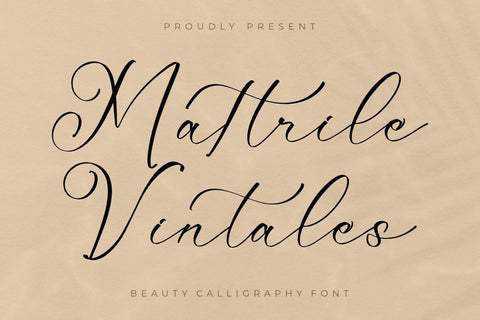 Mattrile Vintales - Beauty Calligraphy Font Font Storytype Studio 