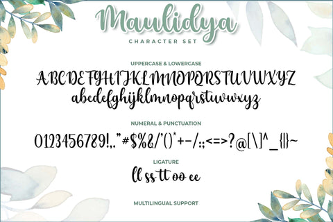 Maulidya Font love script 