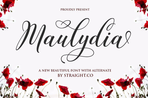 Maulydia Script Font Straight.co 