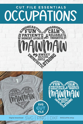 Mawmaw svg for mothers day svg, Mama heart svg SVG SVG Cut File 