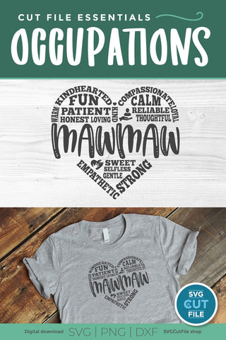 Mawmaw svg for mothers day svg, Mama heart svg SVG SVG Cut File 