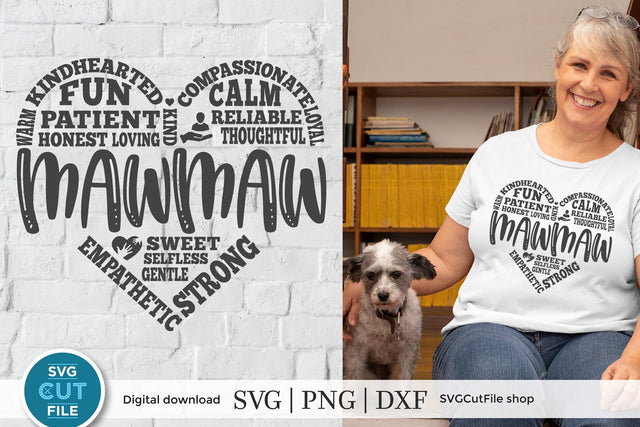 Mawmaw svg for mothers day svg, Mama heart svg SVG SVG Cut File 