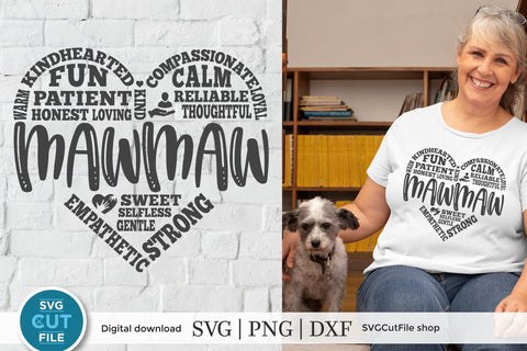 Mawmaw svg for mothers day svg, Mama heart svg SVG SVG Cut File 