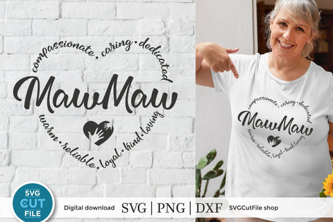 Mawmaw svg, Mama svg, mothers day svg, Mama heart svg SVG SVG Cut File 