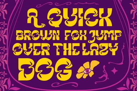 MAWUR | Groovy Retro Font Font twinletter 