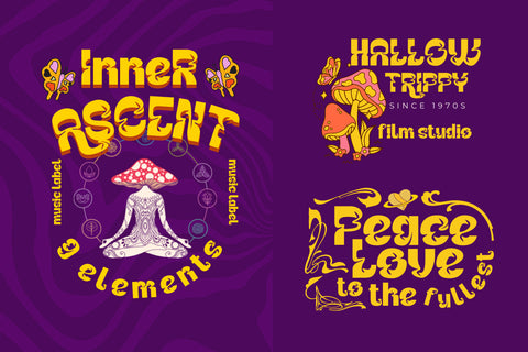 MAWUR | Groovy Retro Font Font twinletter 